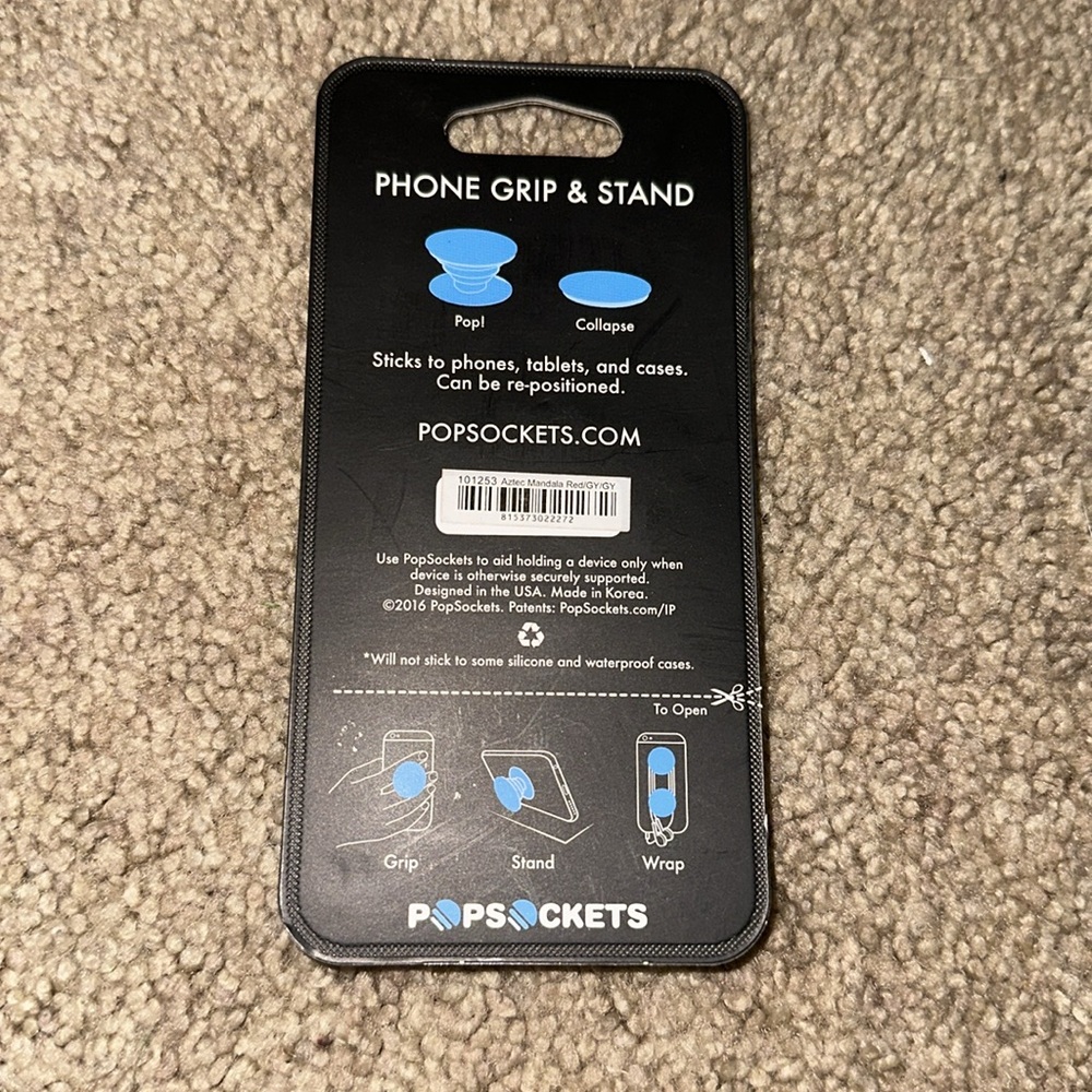 Popsocket Aztec Mandala Red Grip Stand - Picture 3 of 7